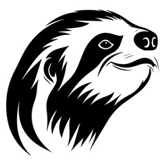 Vector of a sloth head design on white background. Wild Animals. vector illustration.