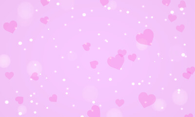 Vector pink blurred valentine's day with bokeh background