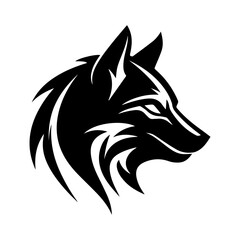 Wolf head logo icon, wolf face vector Illustration, on a isolated background