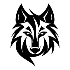 Wolf head logo icon, wolf face vector Illustration, on a isolated background