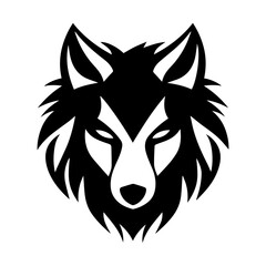 Wolf head logo icon, wolf face vector Illustration, on a isolated background