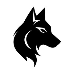 Wolf head logo icon, wolf face vector Illustration, on a isolated background
