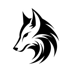 Obraz premium Wolf head logo icon, wolf face vector Illustration, on a isolated background