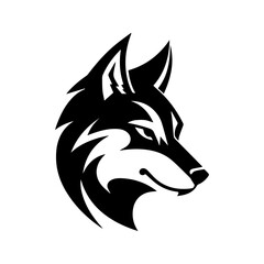 Wolf head logo icon, wolf face vector Illustration, on a isolated background