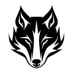 Wolf head logo icon, wolf face vector Illustration, on a isolated background