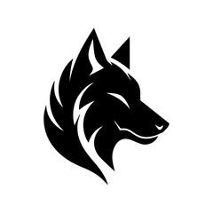 Wolf head logo icon, wolf face vector Illustration, on a isolated background