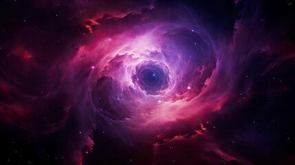 Space in pink, purple, blue shades.
