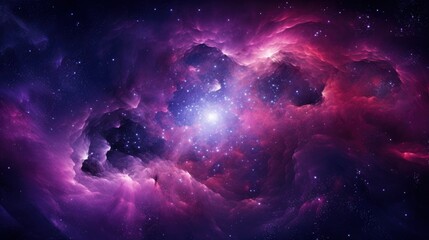 Space in pink, purple, blue shades.