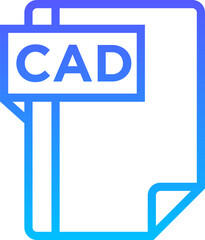 CAD Line Gradient Icon pictogram symbol visual illustration
