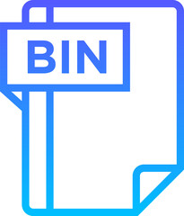 BIN Line Gradient Icon pictogram symbol visual illustration