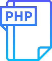 PHP Line Gradient Icon pictogram symbol visual illustration