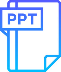 PPT Line Gradient Icon pictogram symbol visual illustration