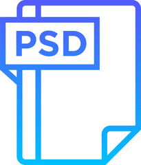 PSD Line Gradient Icon pictogram symbol visual illustration