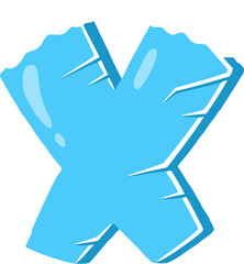 Frozen Ice Letter X