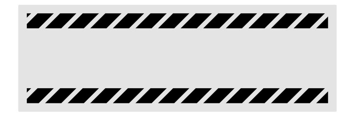 grey blank banner with construction line 