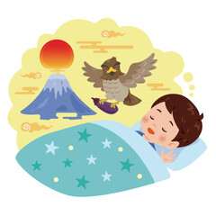 初夢を見る子ども