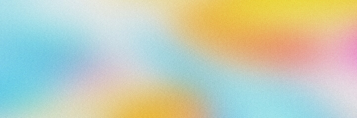yellow blue white pink , color gradient rough abstract background shine bright light and glow template empty space , grainy noise grungy texture