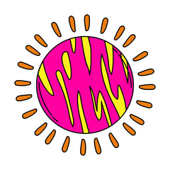 Retro Cosmic Illustration Set _ Trippy Planet 2