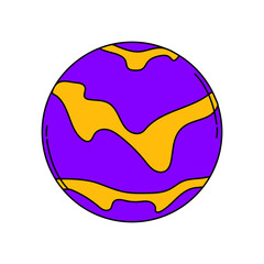 Retro Cosmic Illustration Set _ Trippy Planet 1