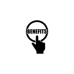  Benefits icon isolated on transparent background
