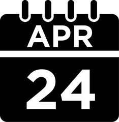 Fototapeta premium 04-April - 24 Glyph black Icon pictogram symbol visual illustration