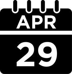 04-April - 29 Glyph black Icon pictogram symbol visual illustration