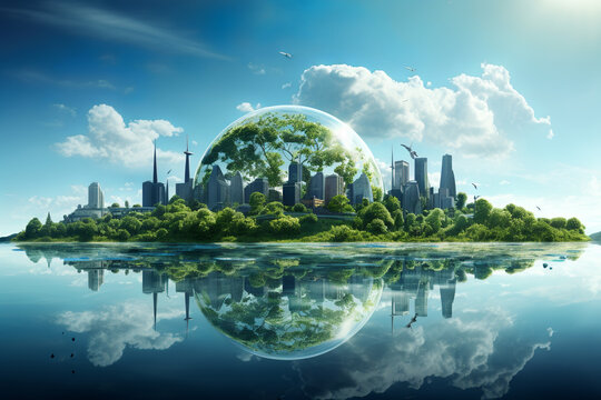 World environment and Earth Day concept with eco friendly enviroment.