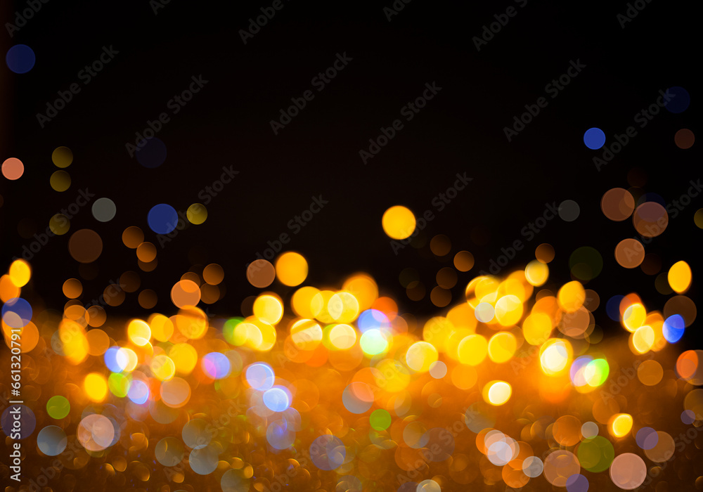 Wall mural abstract background with bokeh defocused lights and stars.