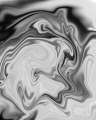 Peaceful and calming close-up of a swirling pattern in shades of gray and white, Abstract Background