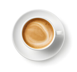 Naklejka premium cup of coffee in white background ai generative