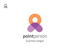 Creative colorful point person logo