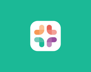Creative colorful cross health logo