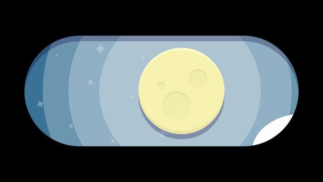 Day and Night mode switcher. sun and moon, toggle button of light and dark mode. animation video 
