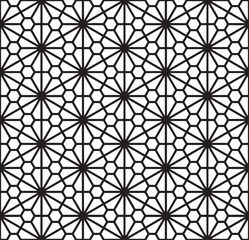 Seamless geometric pattern with Chinese and Japanese style