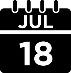07-July - 18 Glyph black Icon pictogram symbol visual illustration