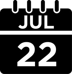 07-July - 22 Glyph black Icon pictogram symbol visual illustration