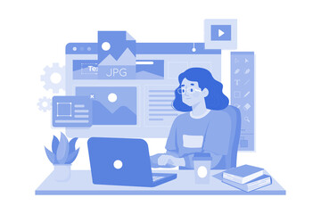 UX UI designer laptop development experience app.