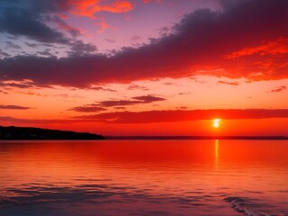 Obraz premium sunset over the sea