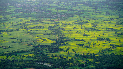 Beautiful aerial landscape on green backdrop in Thailand. Beautiful scenery. Beautiful natural landscape. © somchai