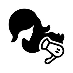 Solid black icon for Dry