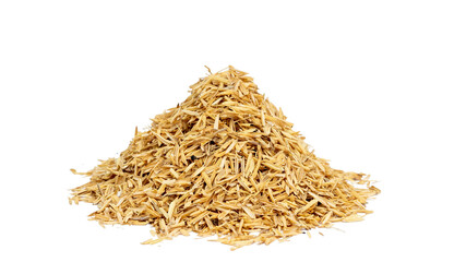 Rice husk isolated on a white background.