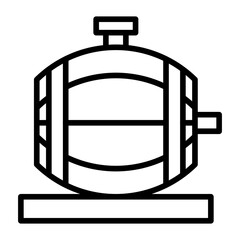 Outline Beer keg Icon