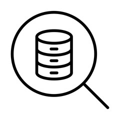 Outline Search Data Icon