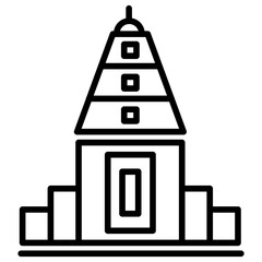 Outline Temple icon