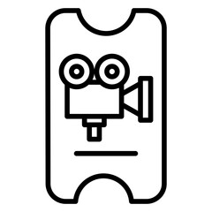 Outline Movie Ticket icon