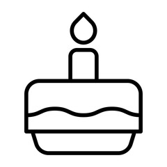 Fototapeta premium Outline Birthday icon