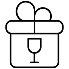 Outline Party Gift3 icon