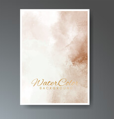 Naklejka na ściany i meble Cover template with watercolor background. Design for your cover, date, postcard, banner, logo.