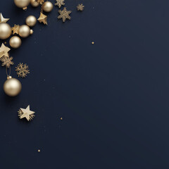 Fototapeta premium Christmas festive celebration greeting ball decorative ornament greeting festive colorful ball shiny element background. Gold and white colours