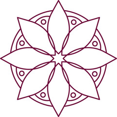 Mandala Flower Line